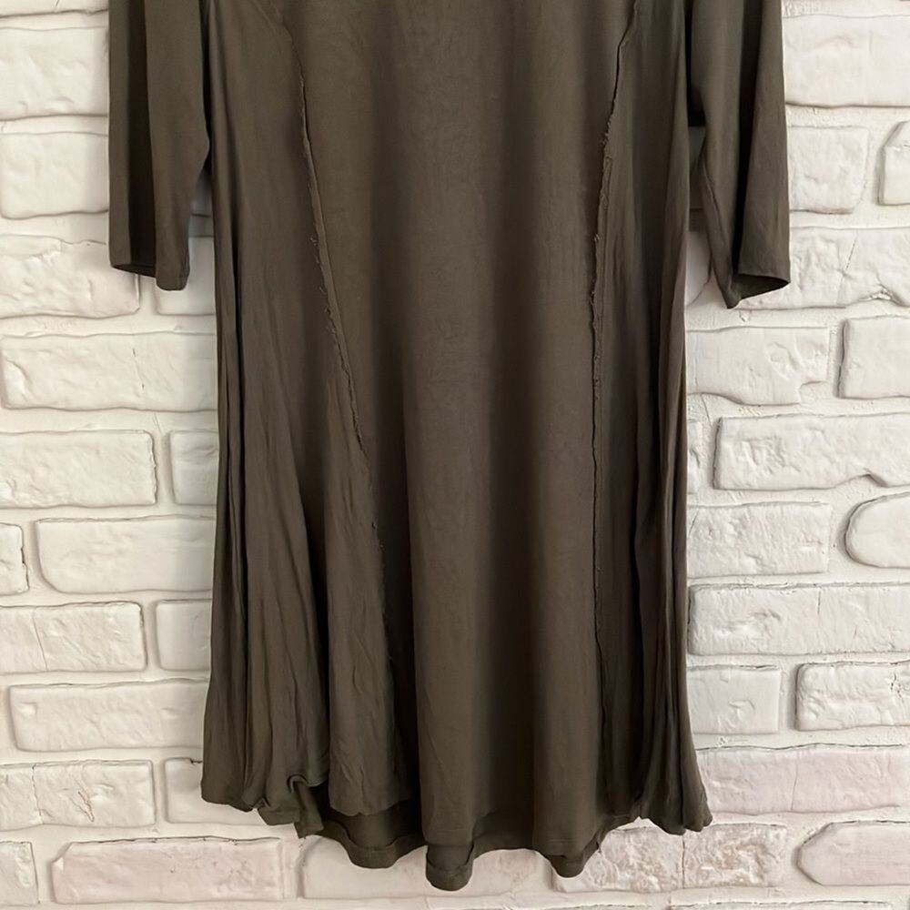 Altar'd State olive green half sleeve dress size small - Picture 3 of 11
